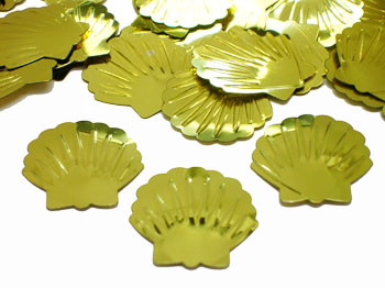 Clamshell Confetti, Gold Metallic
